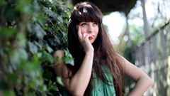 Woman long hair brunettes models Pauline Hita