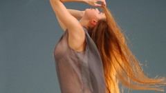 Woman long hair lingerie redheads