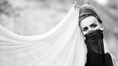 Woman long hair models