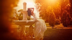 Woman long hair models