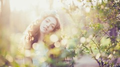 Woman long hair models