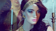 Woman long hair models