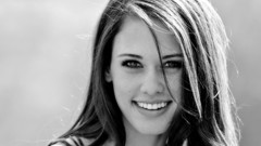 Woman long hair monochrome