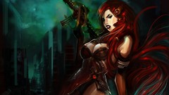Woman long hair redheads artwork fantasy art futuristic