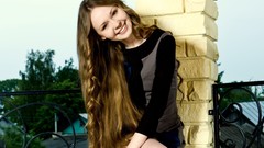 Woman long hair Virginia Sun