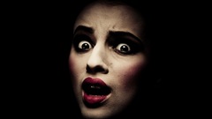 Woman look of horror
