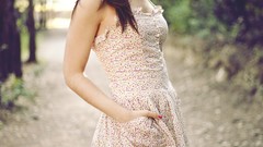 Woman looking down forests portraits Marta Aragonés