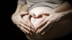 Woman love pregnant family