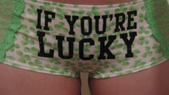 Woman Lucky lace shamrock irish panties thigh gap