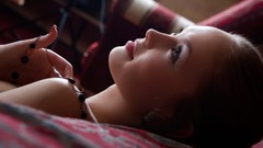 Woman lying down faces