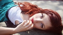 Woman lying down redheads