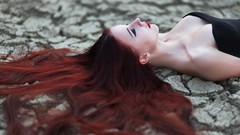 Woman lying down redheads