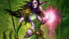 Woman magician elves artwork fantasy art