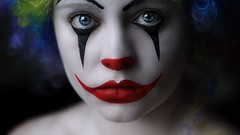 Woman makeup clowns