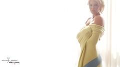 Woman mandy moore blondes models towels Simple Background