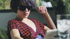 Woman mango Milla Jovovich fashion sunglasses fashion model