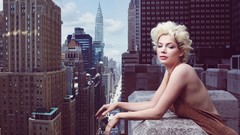 Woman Marilyn Monroe Actress blondes michelle williams curly 