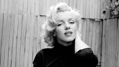 Woman Marilyn Monroe Actress short hair grayscale