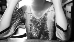 Woman marion cotillard monochrome