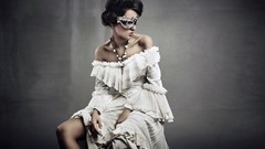 Woman masks brunettes