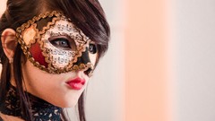 Woman masks brunettes