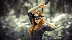 Woman masks redheads Venetian masks
