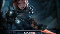 Woman mass effect 3 n7 commander shepard redheads Electronic 