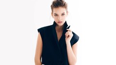 Woman May white background blue eyes brunettes models barbara 