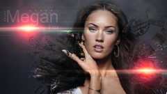 Woman Megan Fox Actress blue eyes brunettes