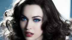 Woman Megan Fox Actress blue eyes brunettes