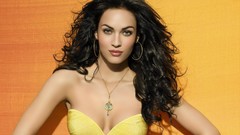 Woman Megan Fox earrings brunettes airbrushed