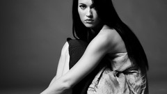 Woman Megan Fox monochrome Actress brunettes models