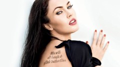 Woman Megan Fox tattoos