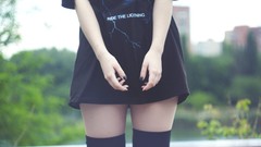 Woman Metallica stockings photo filters Ride the Lightning