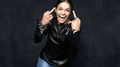 Woman Michelle Rodriguez bracelets