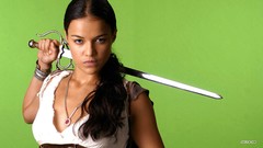 Woman Michelle Rodriguez Swords