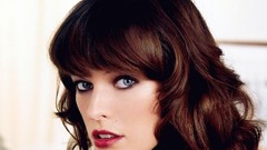 Woman Milla Jovovich Actress blue eyes brunettes