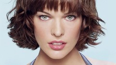 Woman Milla Jovovich Actress blue eyes brunettes