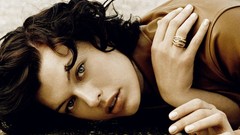 Woman Milla Jovovich Actress blue eyes brunettes models
