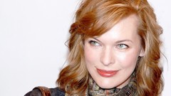 Woman Milla Jovovich Actress blue eyes redheads