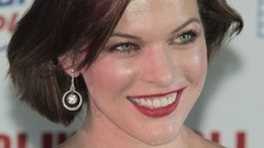 Woman Milla Jovovich faces Actress smiling