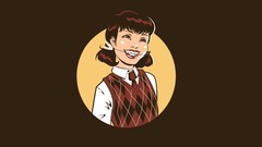 Woman minimalistic dentist artwork