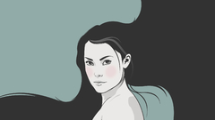 Woman minimalistic Simple Background