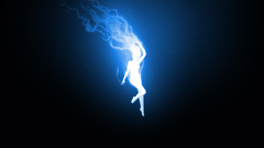 Woman minimalistic smoke artwork