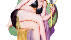 Woman mirrors ass pinups