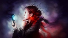 Woman mirrors redheads artwork fantasy art