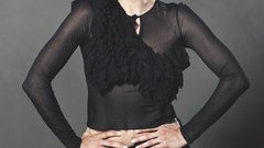 Woman model black blouse