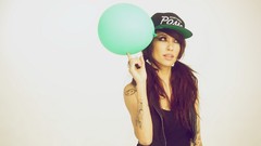 Woman models alie layus