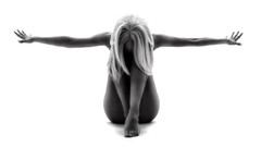 Woman models arms raised