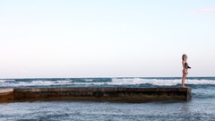 Woman models artistic